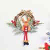 New Christmas Vine and Dry Branch Wreath - Elegant Door and Window Hanging Ornament for Mall, Hotel, and Shop Decoration.