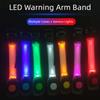 Led Flashing Arm Wrist Band Adjustable Wearable Night Warning Luminous Bracelet Night Running Equipment Outdoor Sports Running