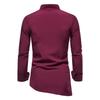 Men's 2026 Solid Color Stand Collar Long Sleeve Plus Size Formal/Casual Shirt, European Fit.