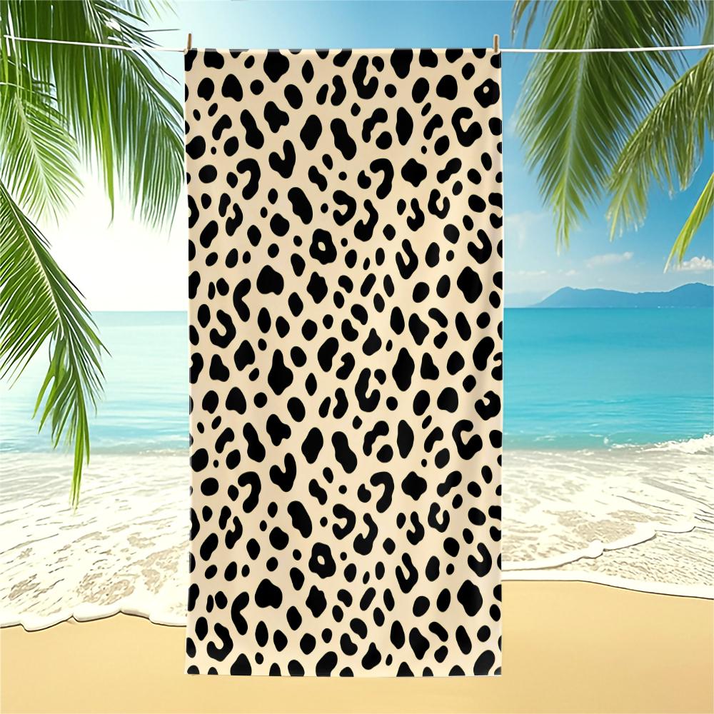 Klassiek Dierenhuid Print Strandlaken Zwembadlaken Kampeertowel Badhanddoek Deken Sneldrogend Wild Buiten Vakantie Handdoek