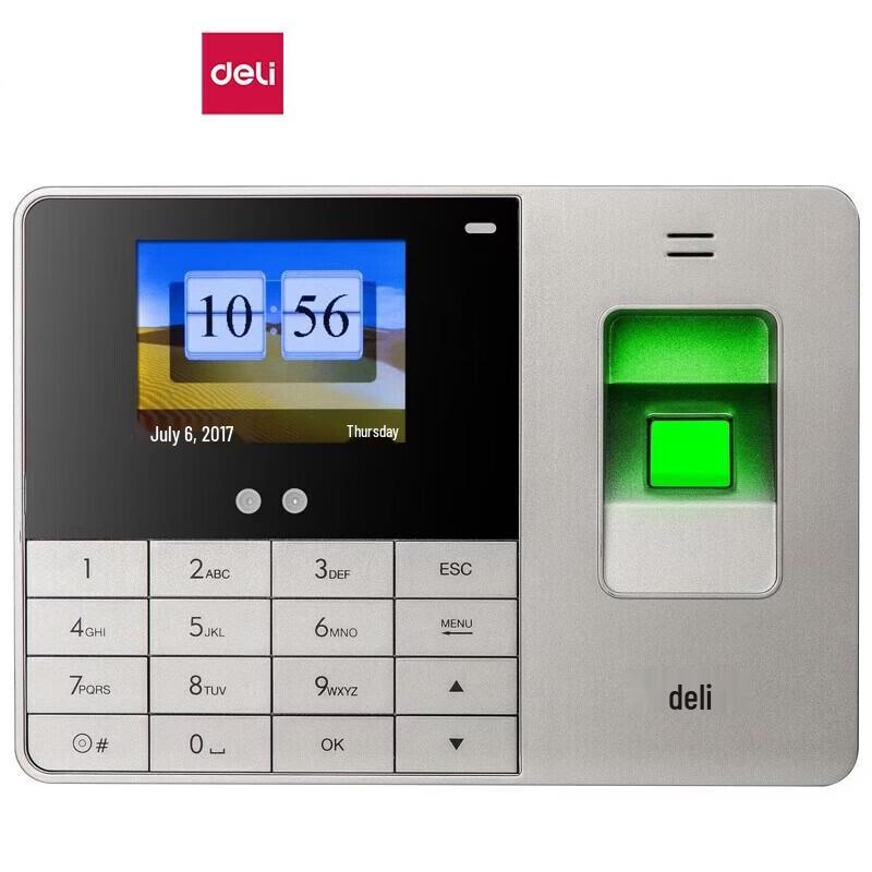 

Deli Face & Fingerprint Recognition Time Attendance Machine CN plug (adapter included)