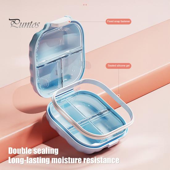 Travel Medication Box Portable Pill Box, with 7 Compartments, Moisture-Proof Dust-Proof Macaron Medicine Organizer, for Daily Use And Elderly Colorful