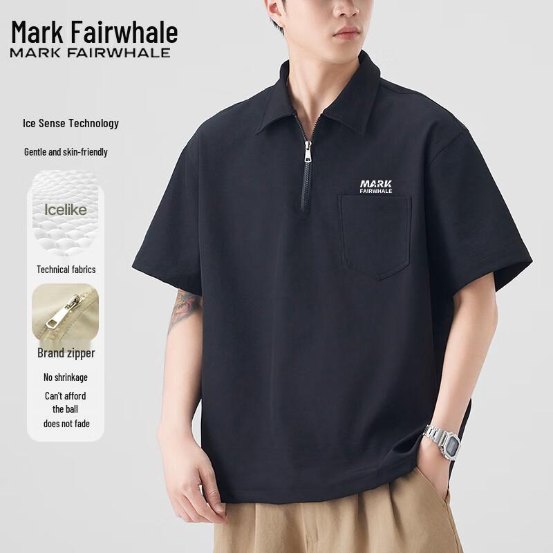 

Mark Fairwhale Men s Summer Ice-Feel Breathable Polo T-Shirt