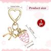 Elegant Strawberry Keychain Charm Pendant Convenient for Women Girls Fashionable Bag Charm with Heart Clasp Designs