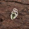 Pear Green Amethyst Stone Sterling Silver Unique Sisters Gift Wedding Pendant PP-56-10