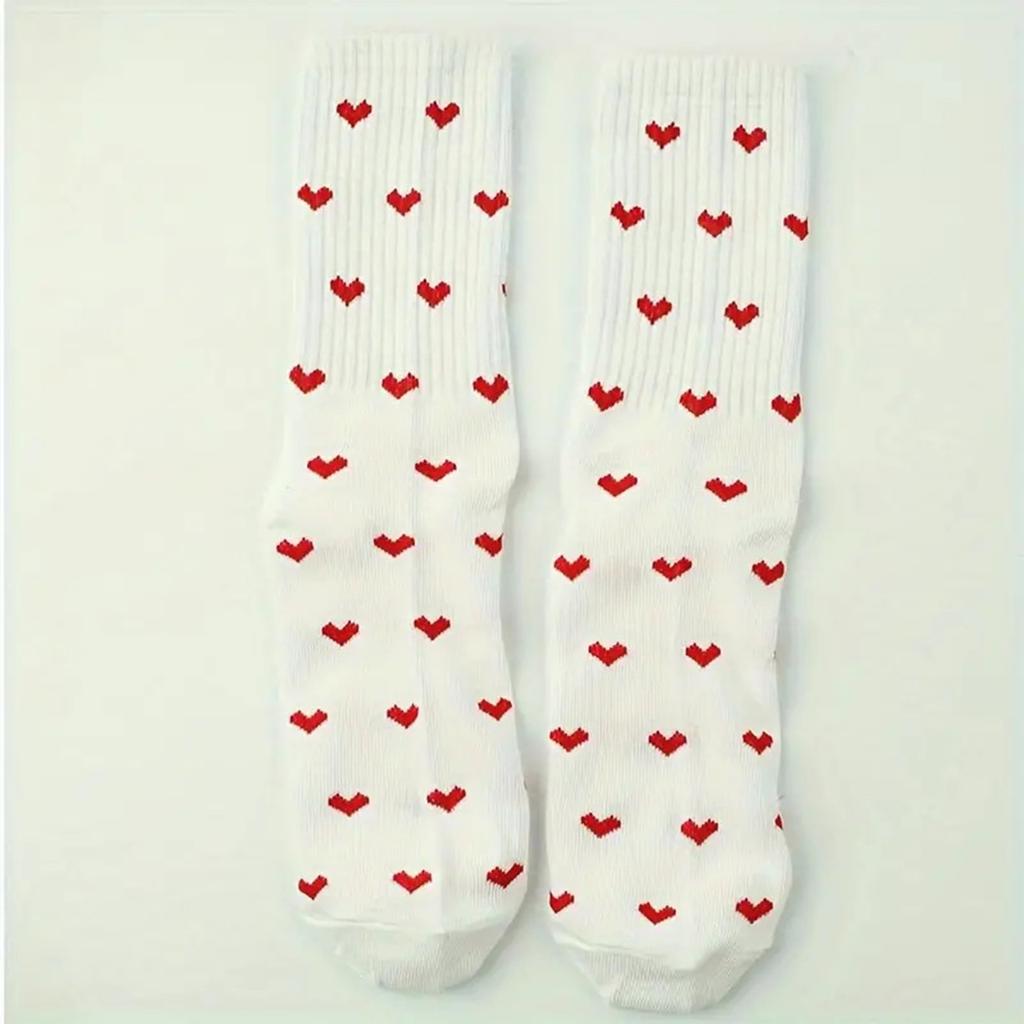Socks Women's Mid-calf Mid-calf Love Long Socks Sports College