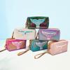Syreni Ogon Kosmetyczka Laserowy Kolor Podróżna Kosmetyczka Organizer z Paskiem na Nadgarstek Śliczna Kreatywna Laserowa Saszetka Podróżna Pu Dla Dziewcząt