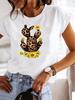 Butterfly Print Short-sleeved T-shirt Oversized T Shirt Harajuku Aesthetic Clothes Women Clothing Graphic Tshirts