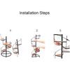 Decor Stair Shape Spiral Plant Stand for Holds 8-Flower Pot, Flower Pot Holder Planter Organizer Shelf, Multiple Rack Wrought Iron Plant Shelf for