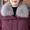 Xuezf Women's Winter Fox Fur Collar Down Jacket