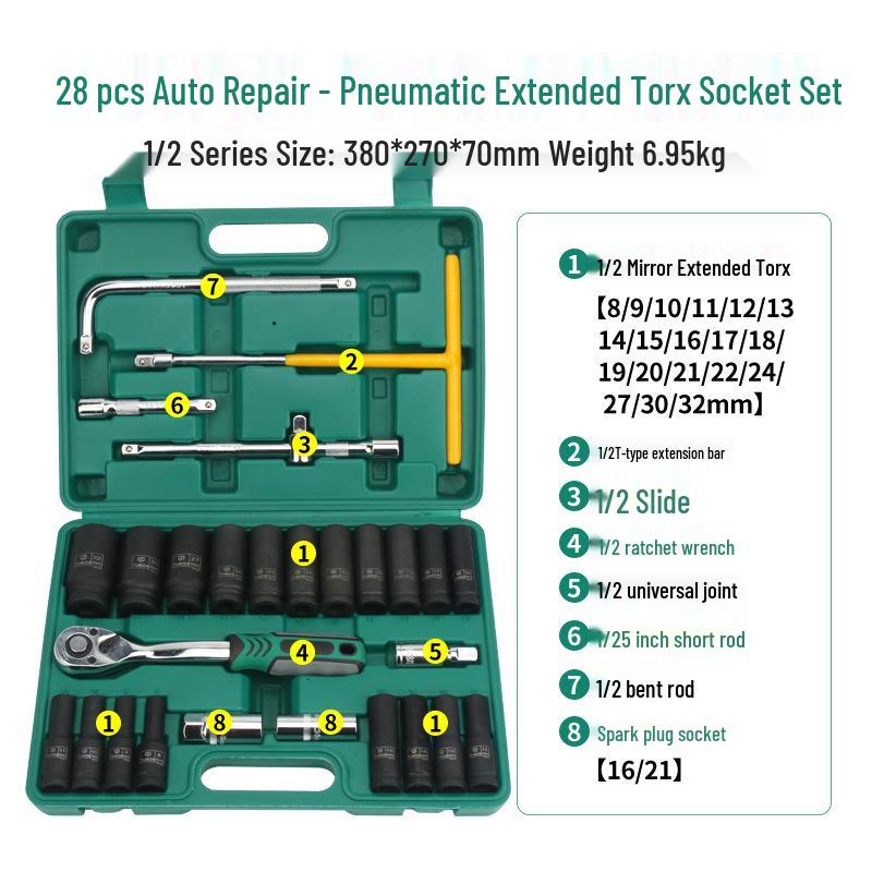 Multifunctional Ratchet Wrench Socket Set for Auto Repair & Maintenance
