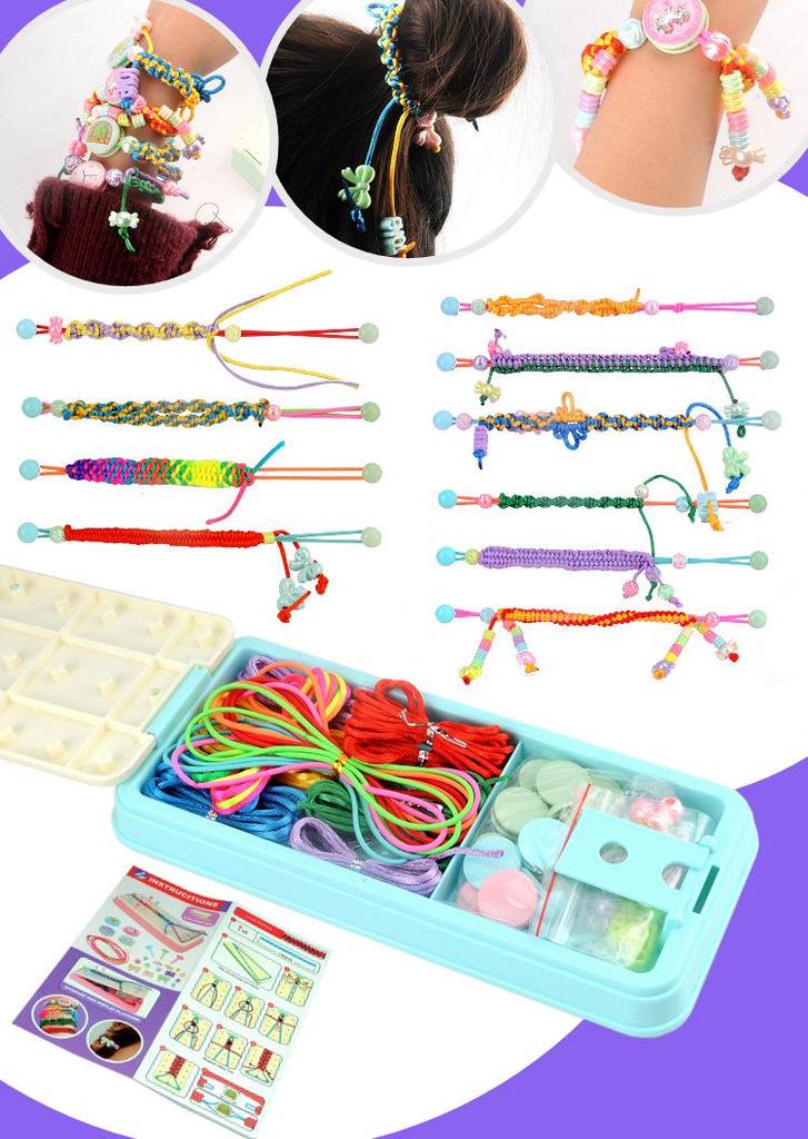 DIY Children's Bracelet Weaving Set: Colorful Craft Toy for Girls