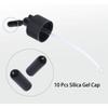 10 Pack 30ML Airbrush Plastic Bottles Jars with caps for Dual-Action Siphon Suction Feed Airbrush