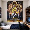 Los Angeles Lakers 2020 NBA Champions Poster LeBron Davis Trophy Gold Team