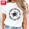 Premium Cotton T Shirt Hot Protect The Ocean Protect Our Future Funny Women T Shirts Hip Hop Print Fashion Short Sleeve Top Tees