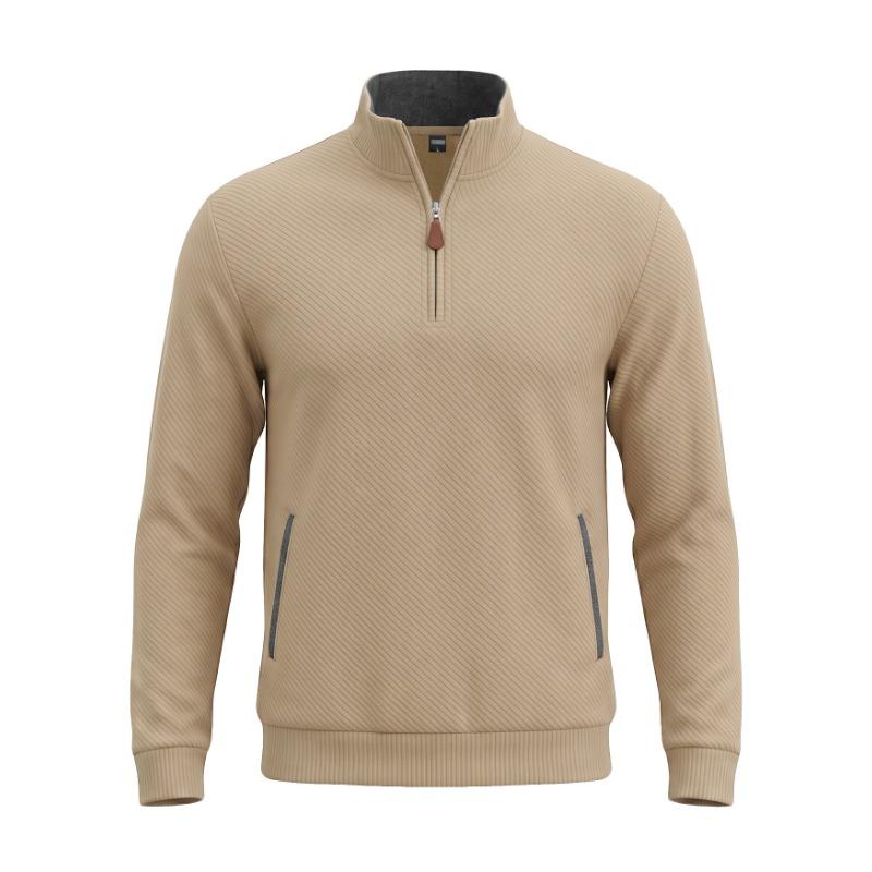 Men S Stand Collar Zip Up Pocket Casual Sport Sweatshirt European Size Spring Autumn