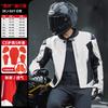 Mens Motorcycle Riding Jacket With CE Armor Protection Breathable Mesh Oxford Fabric Touring Commute Gear SKJ869