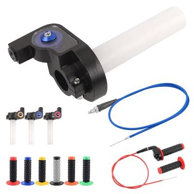 Motorcycle Dirt Bike 22mm Quick Twist Gas Throttle Settle Grips Handle Grips Throttle Cable For Honda Kawasaki Suzuki KTM Throttles 2