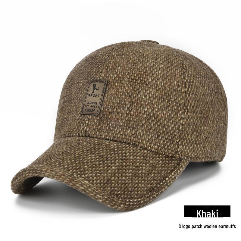 Men's Winter Ear Protection Duckbill Cap - Thick Velvet Warm Baseball Hat for Seniors