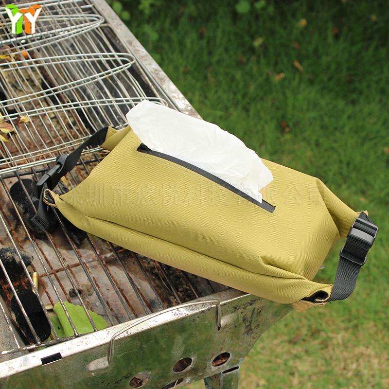 Camouflage Camping Tissue Box: In-Stock Hanging Wet Wipe Storage Bag for Outdoor Use