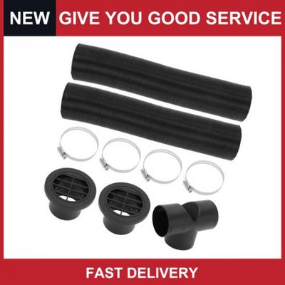 Car Heater Duct Kit 60mmID 100cm Max L W/ Heater Pipe Pipe Connector Clamps