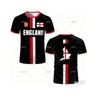 T-shirt Royaume-Uni Angleterre UK Football Maillot de Football Impression Drapeau 3D National CHEER Manches Courtes Entraînement Col Rond Uniforme de Sport Unisexe Hommes Femmes