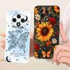 For OPPO Reno 12F 5G Case Clear Cute Cat OPPO Reno12 F Reno12F Reno 12 F 5G CPH2637 Shockproof Soft Phone Cover Full Protector