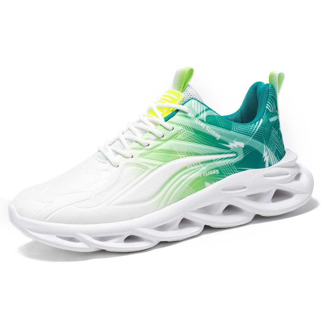 Herren Laufschuhe Bequem Dicksohlig Atmungsaktiv Rutschfest Lässige Herrenschuhe Leicht Weich Mesh Schnürschuhe Sportschuhe Herren