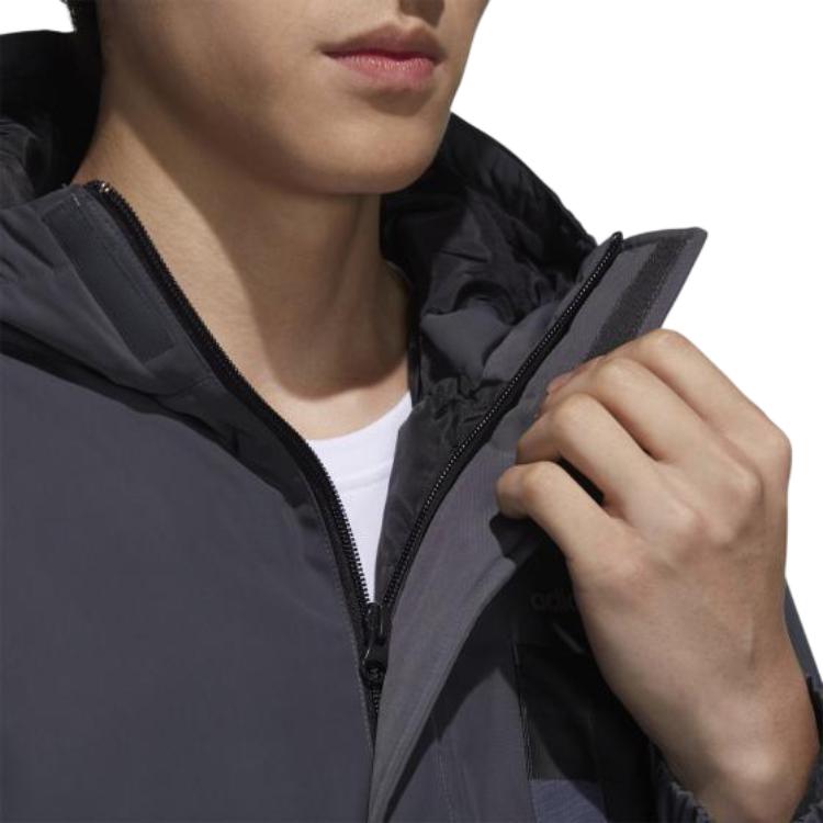 Adidas Neo M Cs Fill Parka Hooded Sports Casual Cotton Jacket Winter Men Jacket Light-Gray EI4394
