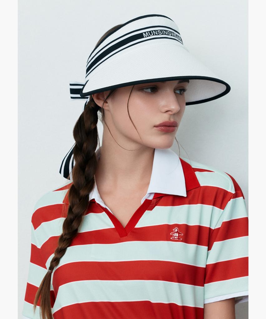 Meonsingweeo Women'S Block Wide Visor White Mr122Lcp22