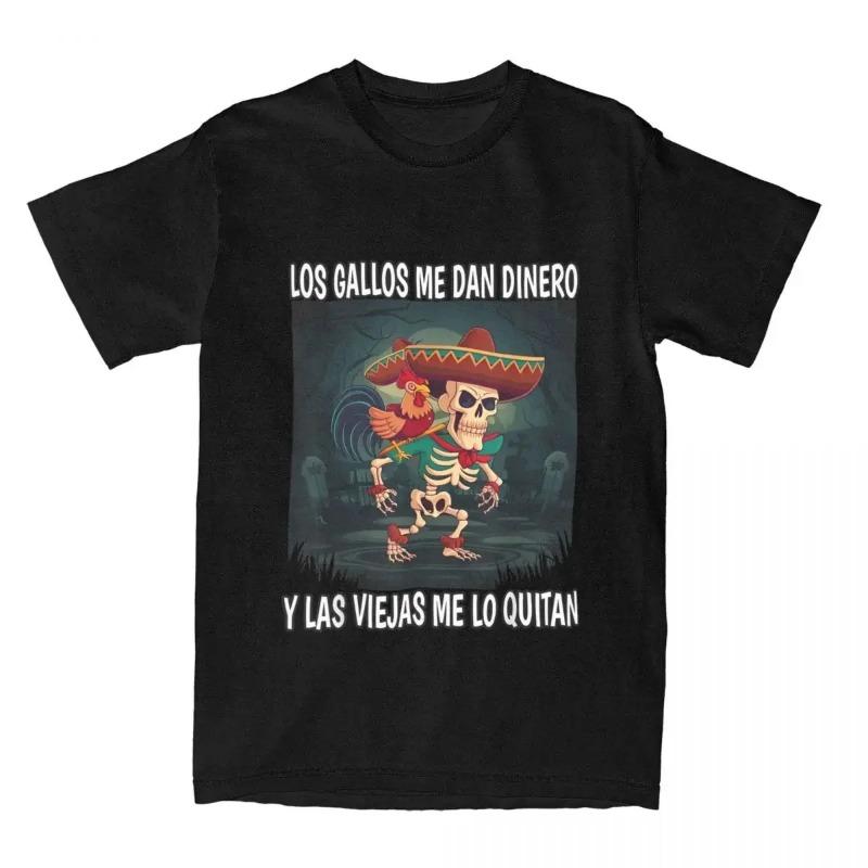 Calacas Chidas Gym T Shirts Todo Sea Por Las Senoras Cotton Hip Hop Top Tees Men Summer Street Tshirt Harajuku T-Shirts Men’s