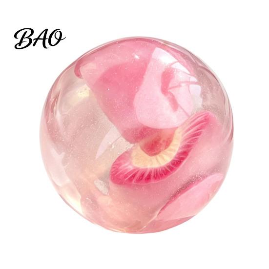 Portable Stress Relievers Shapeable Pearlescent Ball Fidget Toy, Anxiety Relief Clear Squeeze Fake Fruit Inside Toy for Kids Adults Hand Therapy Balls