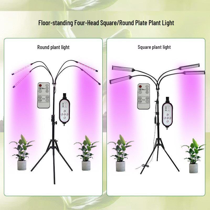 LED Plant Grow Light: 12V Clip-On Full Spectrum with Dimming & Timing for Seedling Sunlight Imitation