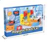 Magnetic Construction Diy 3D Train Puzzle Electric Track Race Car Kids Educational Toy Assembly Stem Building Block Rail Car Set