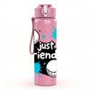 1PC Just Friends Tennis Ball Letter 750ml Color Plastic Sports Water Bottle Leakproof Flip Straw Lid Suitable for Sports Office Home Use