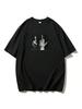 Casual Gothic 100% Cotton Printed Women T Shirts 2024 Summer New Streetwear Plus-Size Female Loose Tees Oversized Tops 70542