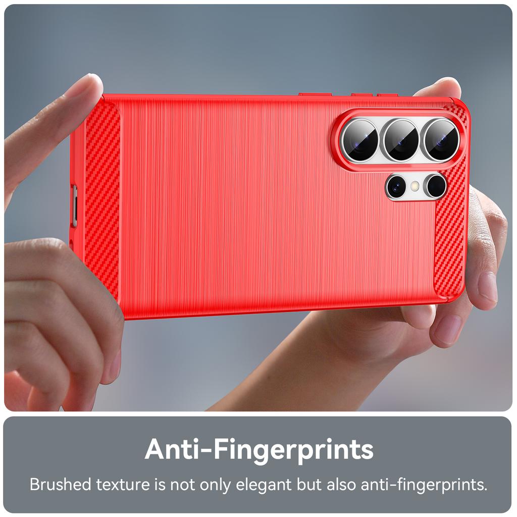 For Samsung Galaxy S26 Ultra Case Protective Phone Cover Carbon Fiber Texture Brushed