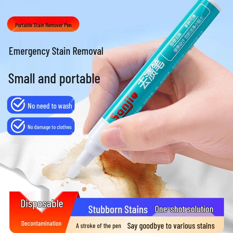 Three Musketeers Multi-Purpose Portable Stain Remover Pen for Clothes - No-Wash, Effective on Oil and Red Wine Stains