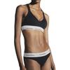 Calvin Klein Logo Print Non-Adjustable Strap Bra Women underwear Black QF5490-001