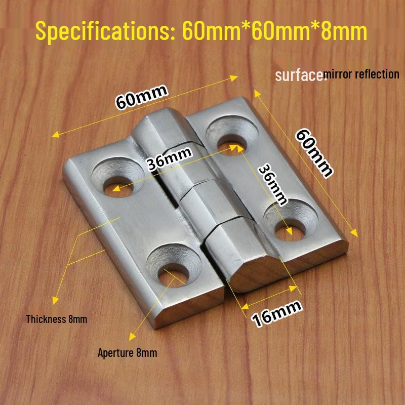304 Stainless Steel Heavy Duty Industrial Flat Opening Thickened Mechanical Equipment Load-Bearing Hinge
