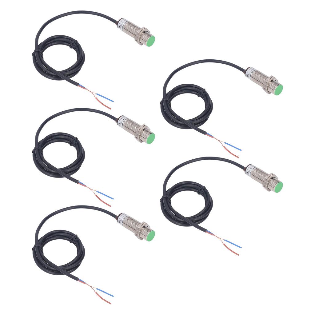 5Pcs Inductive Proximity Switch 150Hz 2 Wire Normally Open IP65 Proximity Sensor AC DC0‑250V