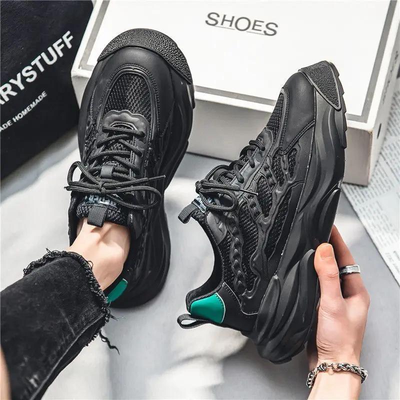 Pánské boty Podzim Nové Prodyšné Boty Torre Pánské Prodyšná Síťovina Ležérní Silná Podrážka Zvýšené Bílé tenisky