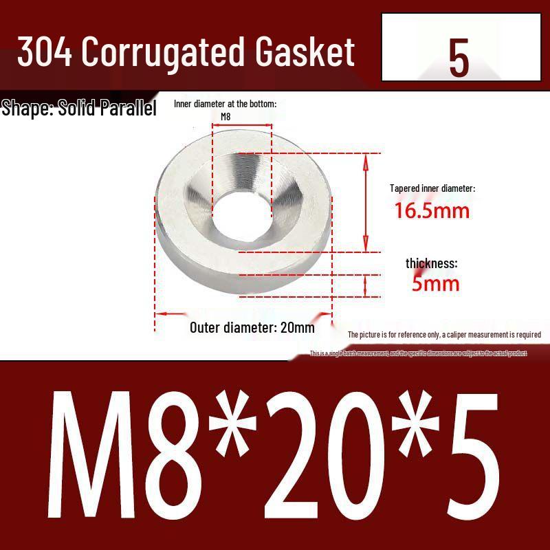 304 Stainless Steel Decorative Conical Fish Eye Washer for M3-M10 Countersunk Holes
