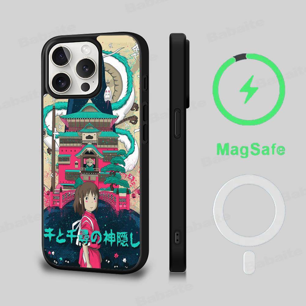 

Animated Movie S-Spirited A-Away Phone Case Magnetic For IPhone 16 14 13 12 11 15 Pro Max Plus For Magsafe Wireless Charge Cover iPhone 16pro max
