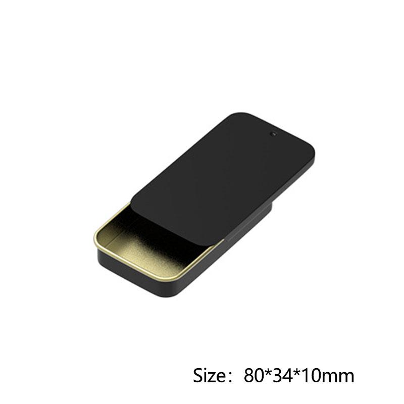 Mini Iron Box Slide Cover Storage Box Wedding Jewelry Pill Case Portable Tin Box