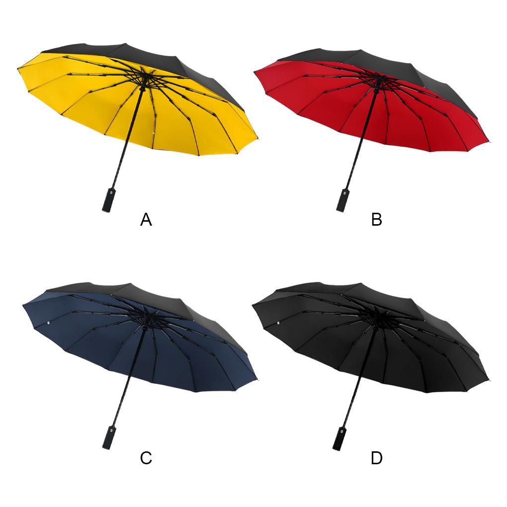 Waterproof Automatic Folding Umbrella For Outdoor Protection 12 Ribs Folding Umbrellas