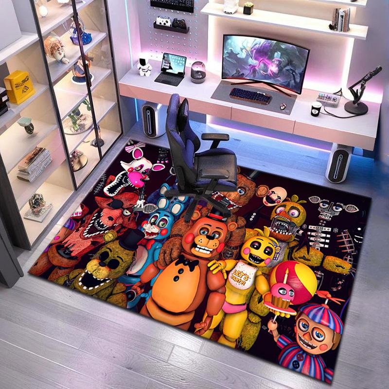 

Horror movie Five Nights at Freddy s Carpet Rug for Living Room Bedroom Home Sofa Decoration,Kids play Non-slip Floor Mat 40x60cm( 15x23in )