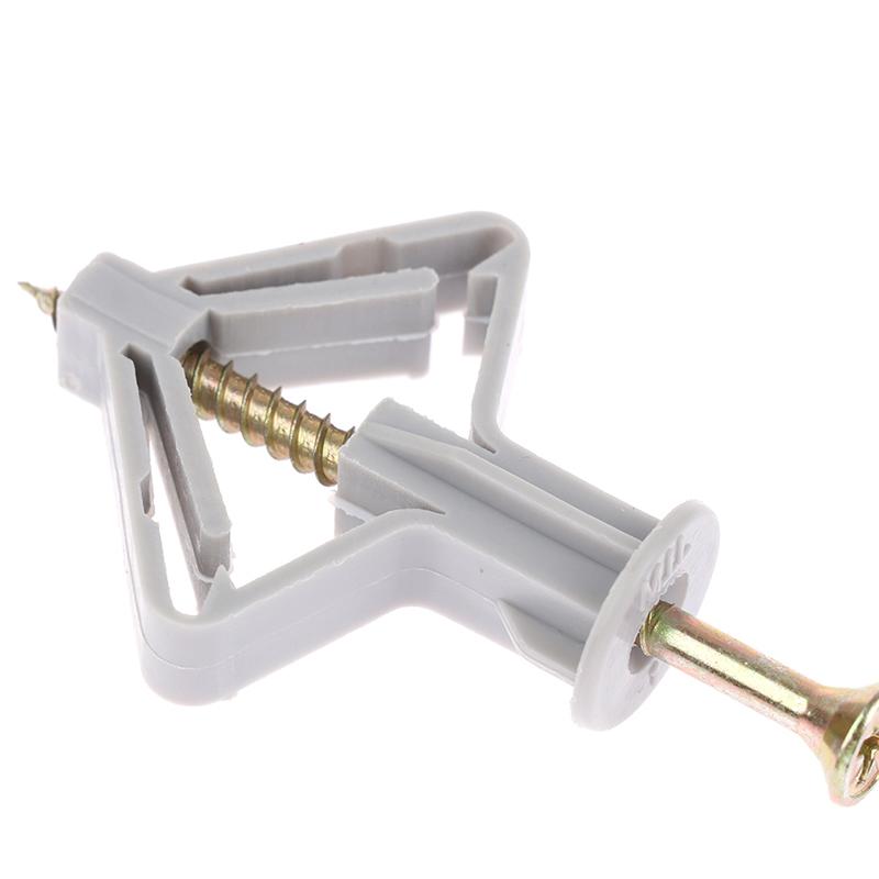 Kit 20 Pezzi Tasselli ad Espansione per Cartongesso con Viti Autoperforanti Muro Casa Forato