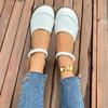Women's head-to-toe flat sandals, summer new style retro wedge-style casual soft-soled mother's shoes, large size women's shoes