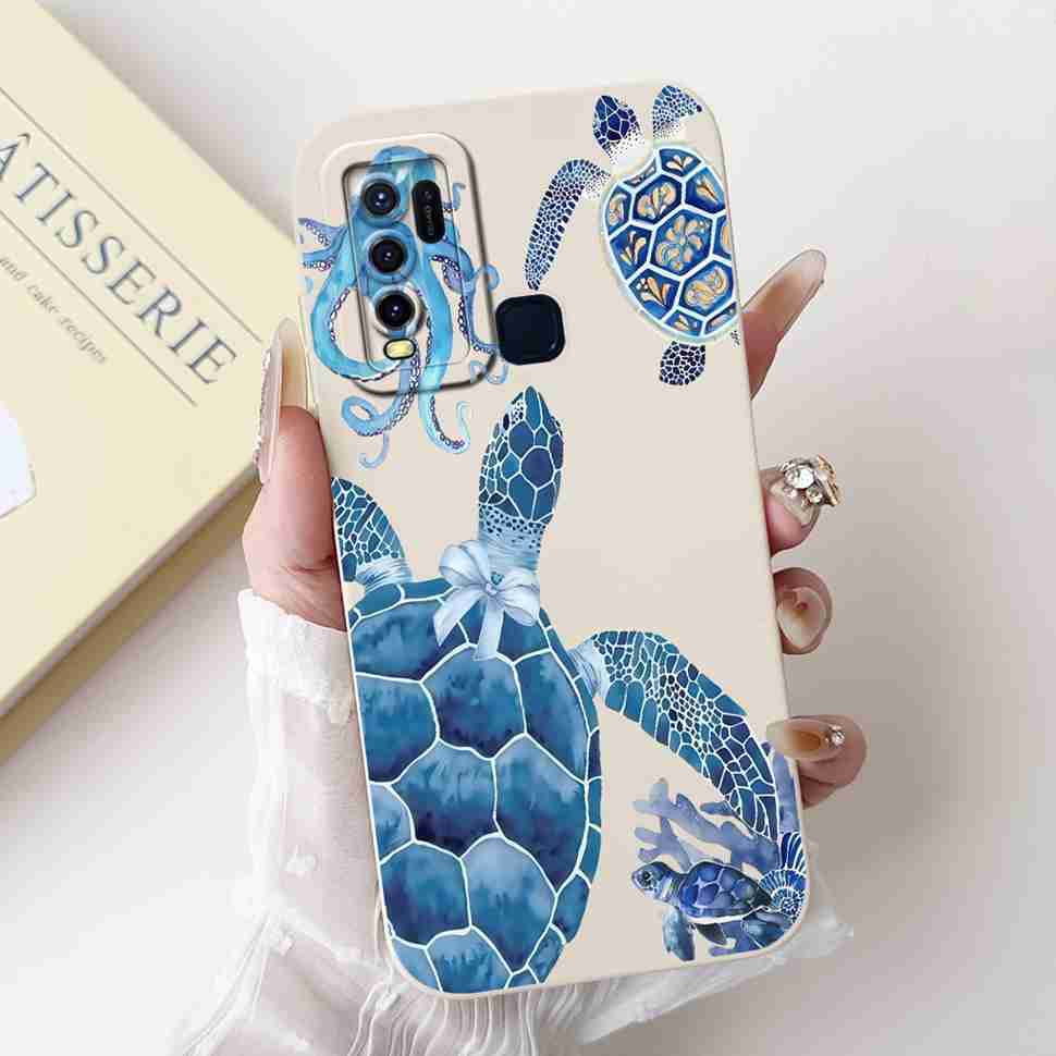 For vivo Y50 2020 1935 6.53" Case Cherry Girl Soft Silicone Cover Cartoon Rabbit For Vivo y50 VIVO Y50 V1965A Phone Cases Bumper